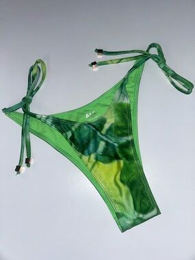 ALT. Neon Green Triangle Bikini Bottoms string - XS